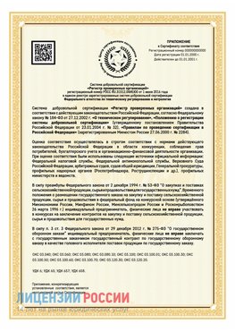Приложение к сертификату для ИП Орск Сертификат СТО 03.080.02033720.1-2020